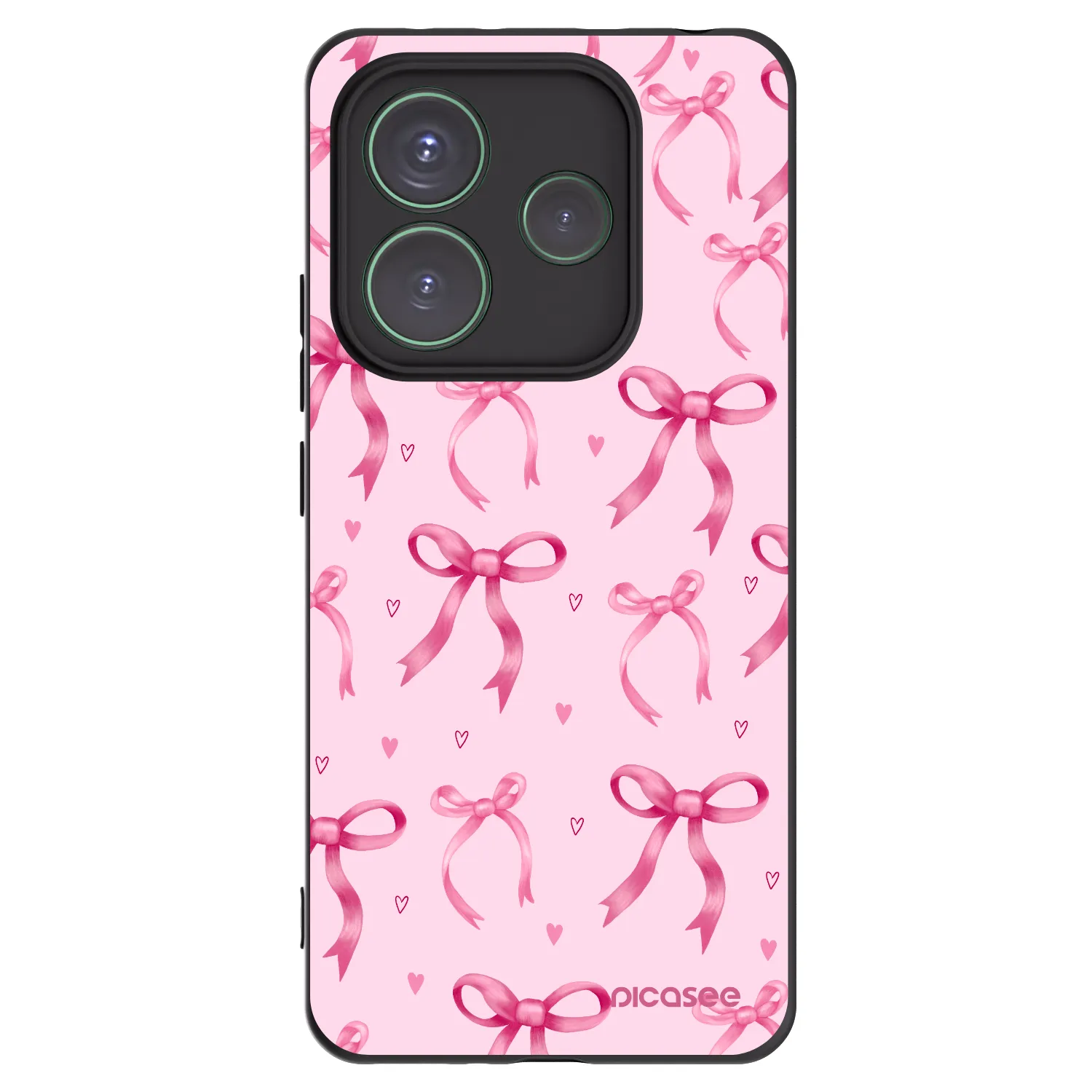 Picasee husă neagră din silicon pentru Xiaomi Redmi Note 14 5G - Bow Aesthetic