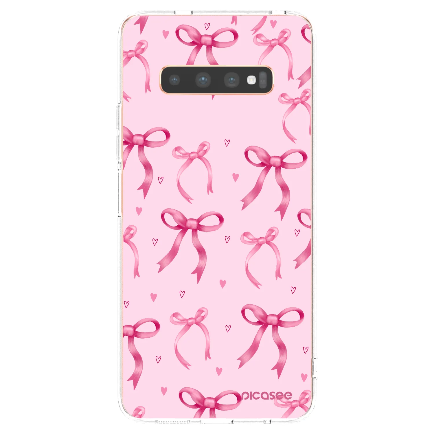 Picasee husă transparentă din silicon pentru Samsung Galaxy S10 Plus G975 - Bow Aesthetic