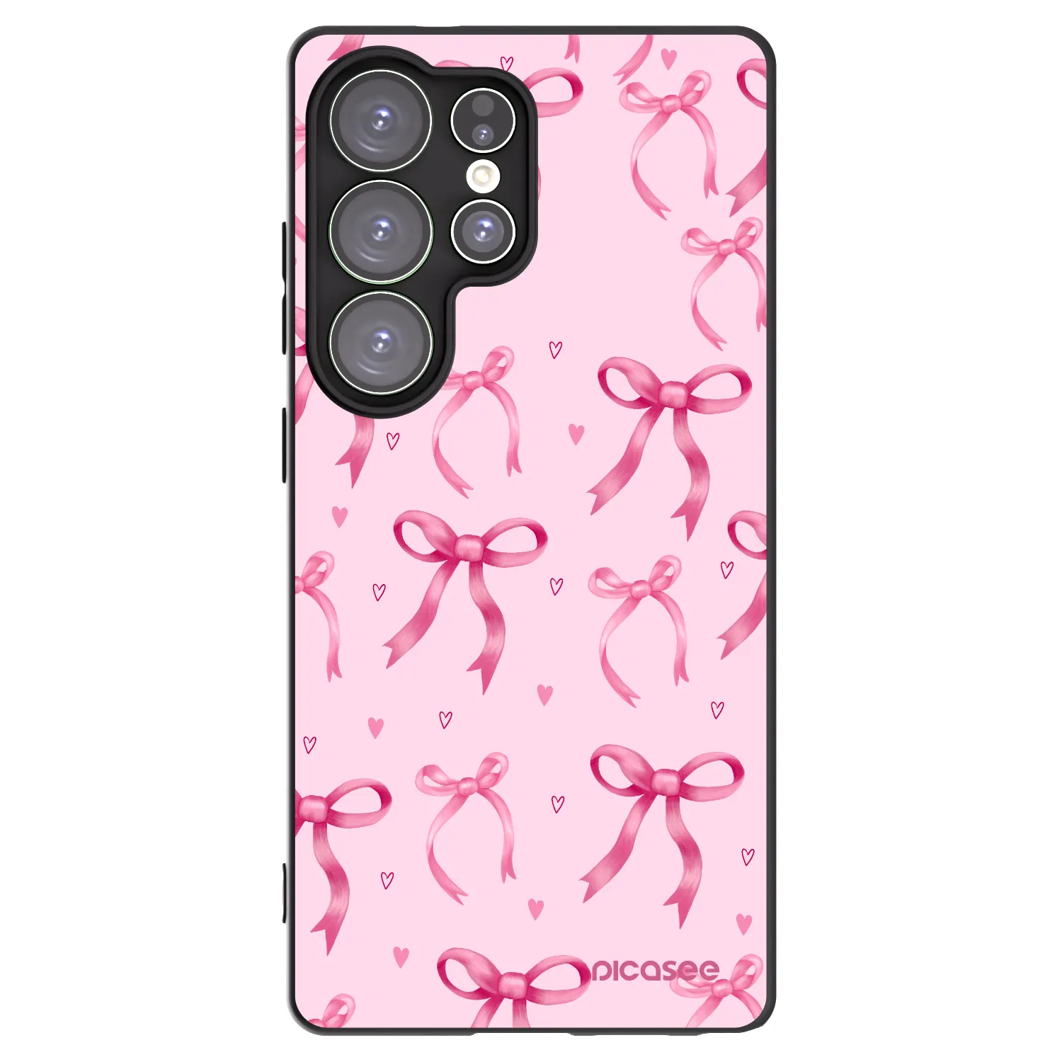 Picasee husă neagră din silicon pentru Samsung Galaxy S25 Ultra 5G - Bow Aesthetic