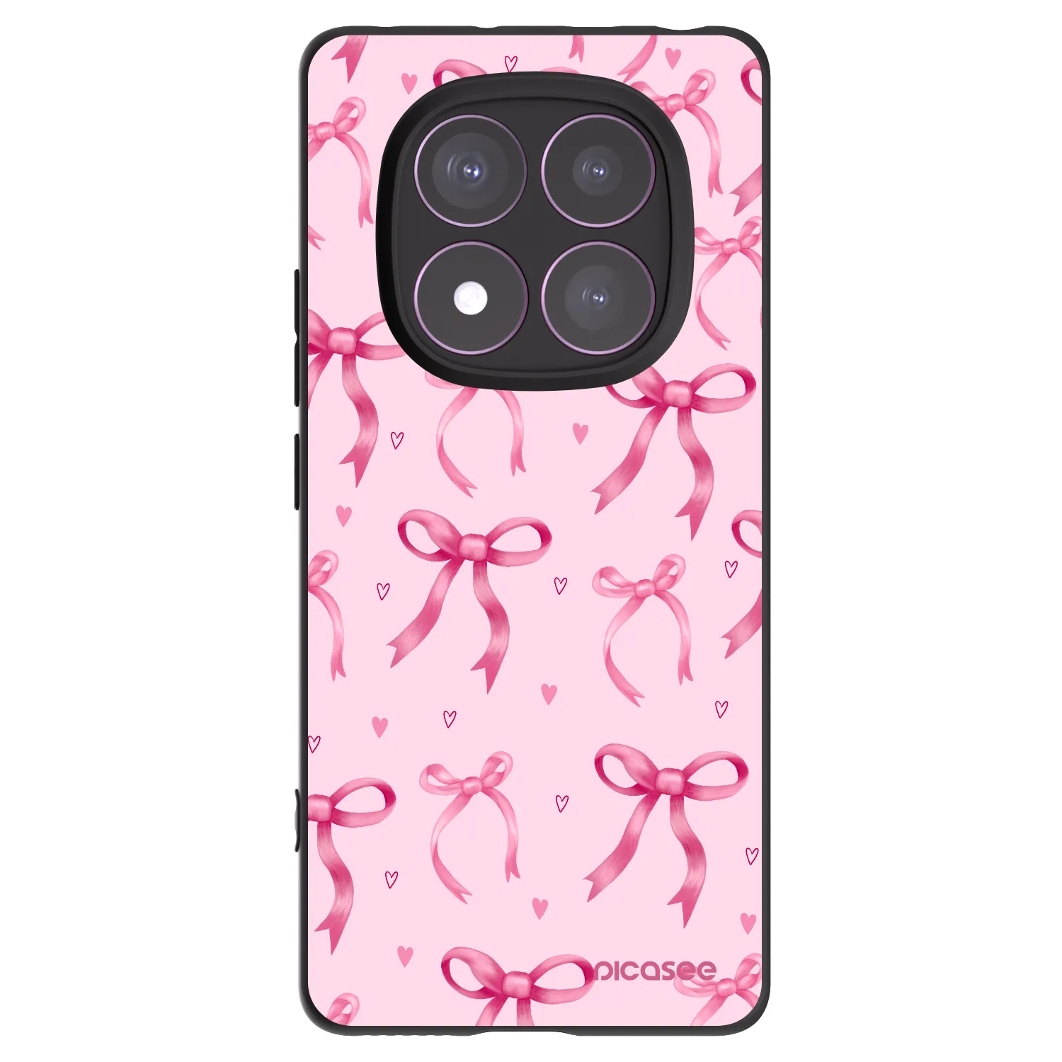 Picasee husă neagră din silicon pentru Xiaomi Redmi Note 14 Pro 4G - Bow Aesthetic