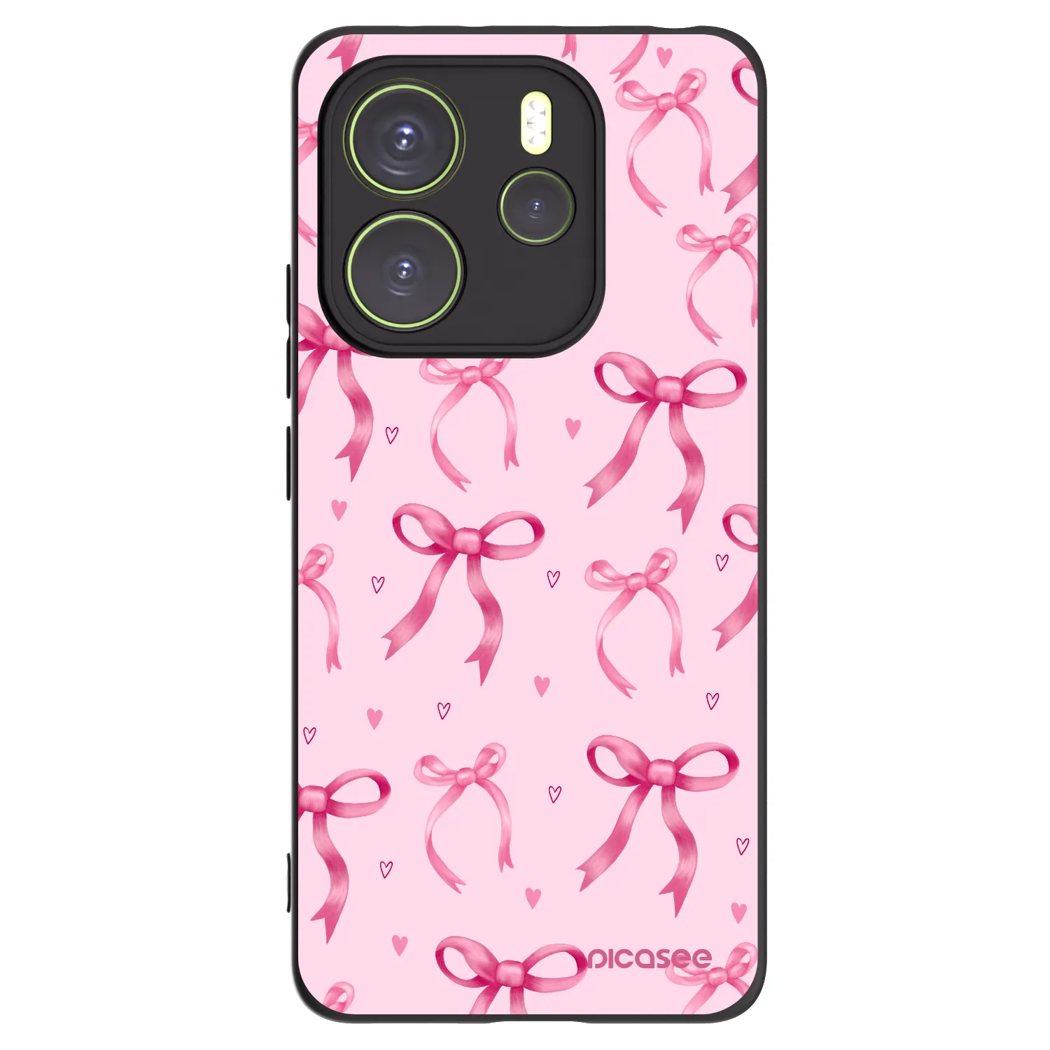 Picasee husă neagră din silicon pentru Xiaomi Redmi Note 14 4G - Bow Aesthetic