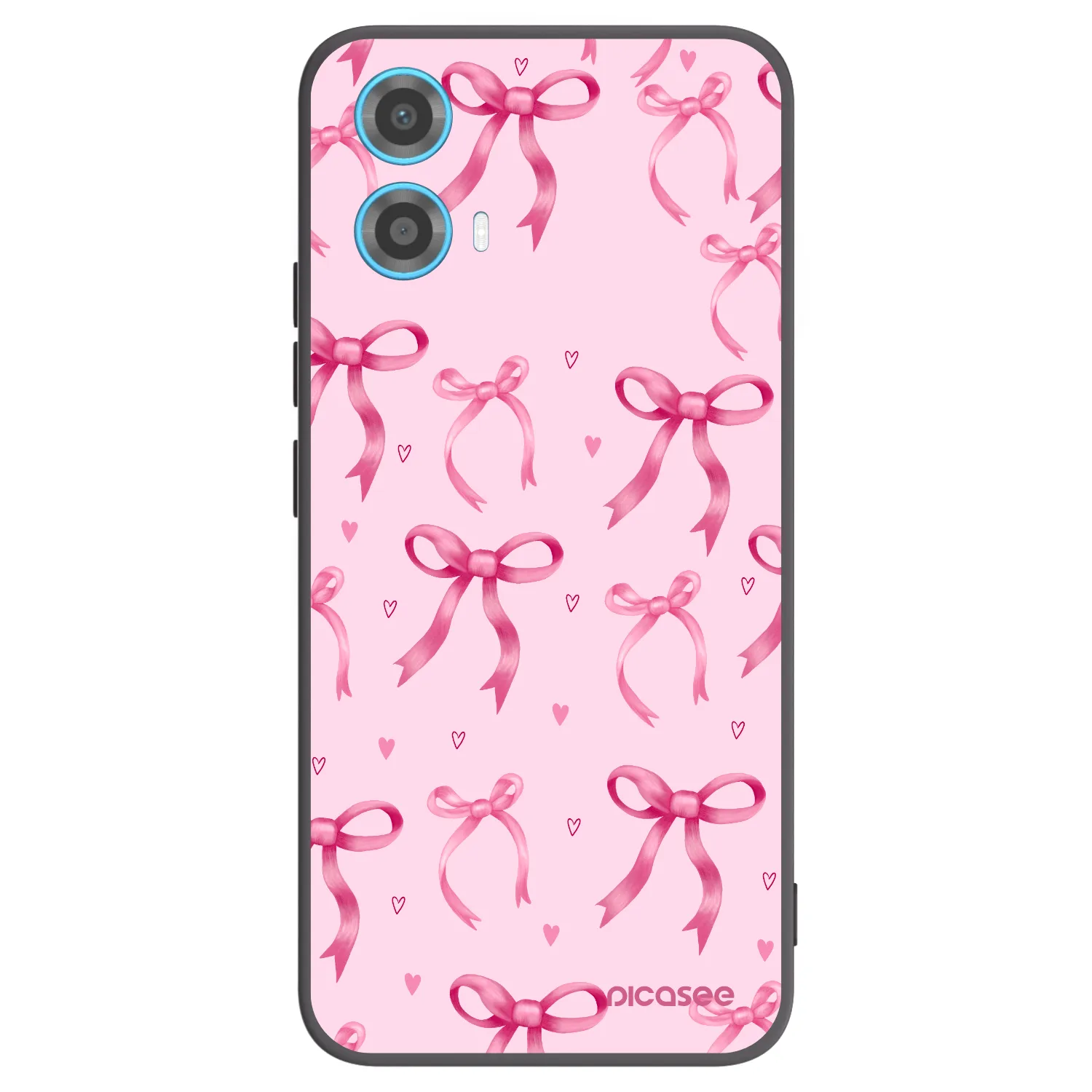 Picasee husă neagră din silicon pentru Motorola Moto G34 5G - Bow Aesthetic