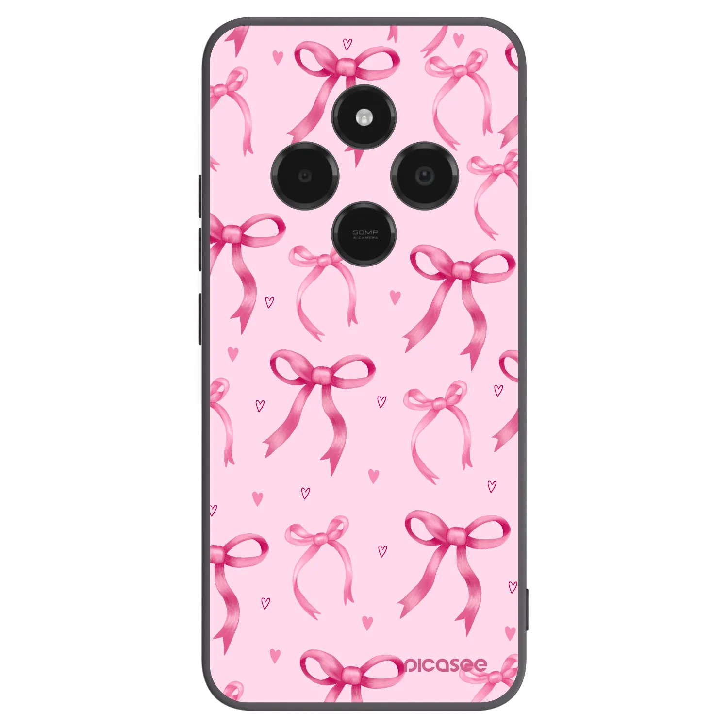 Picasee husă neagră din silicon pentru Xiaomi Poco C75 - Bow Aesthetic