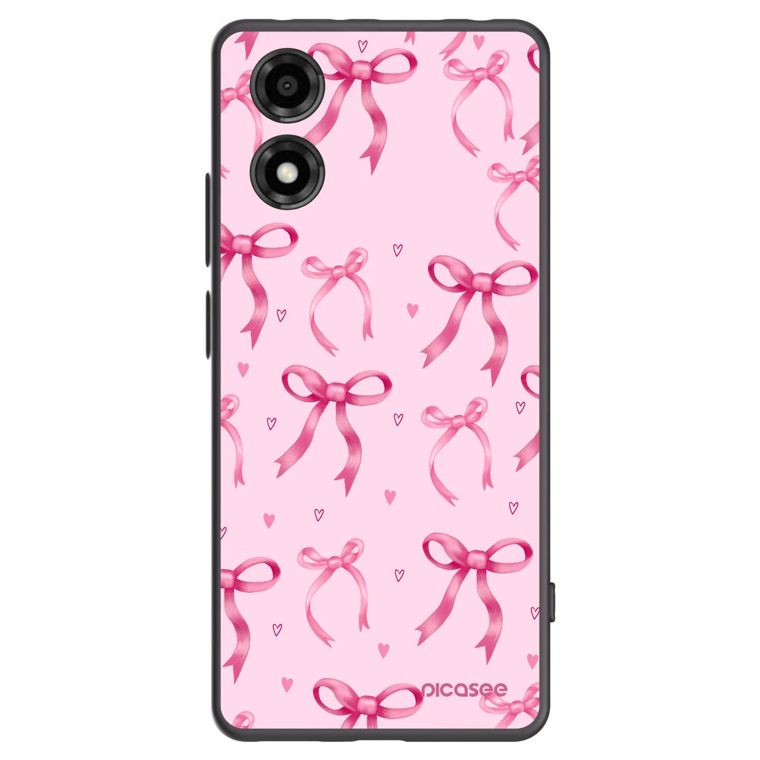 Picasee husă neagră din silicon pentru Motorola Moto E14 - Bow Aesthetic