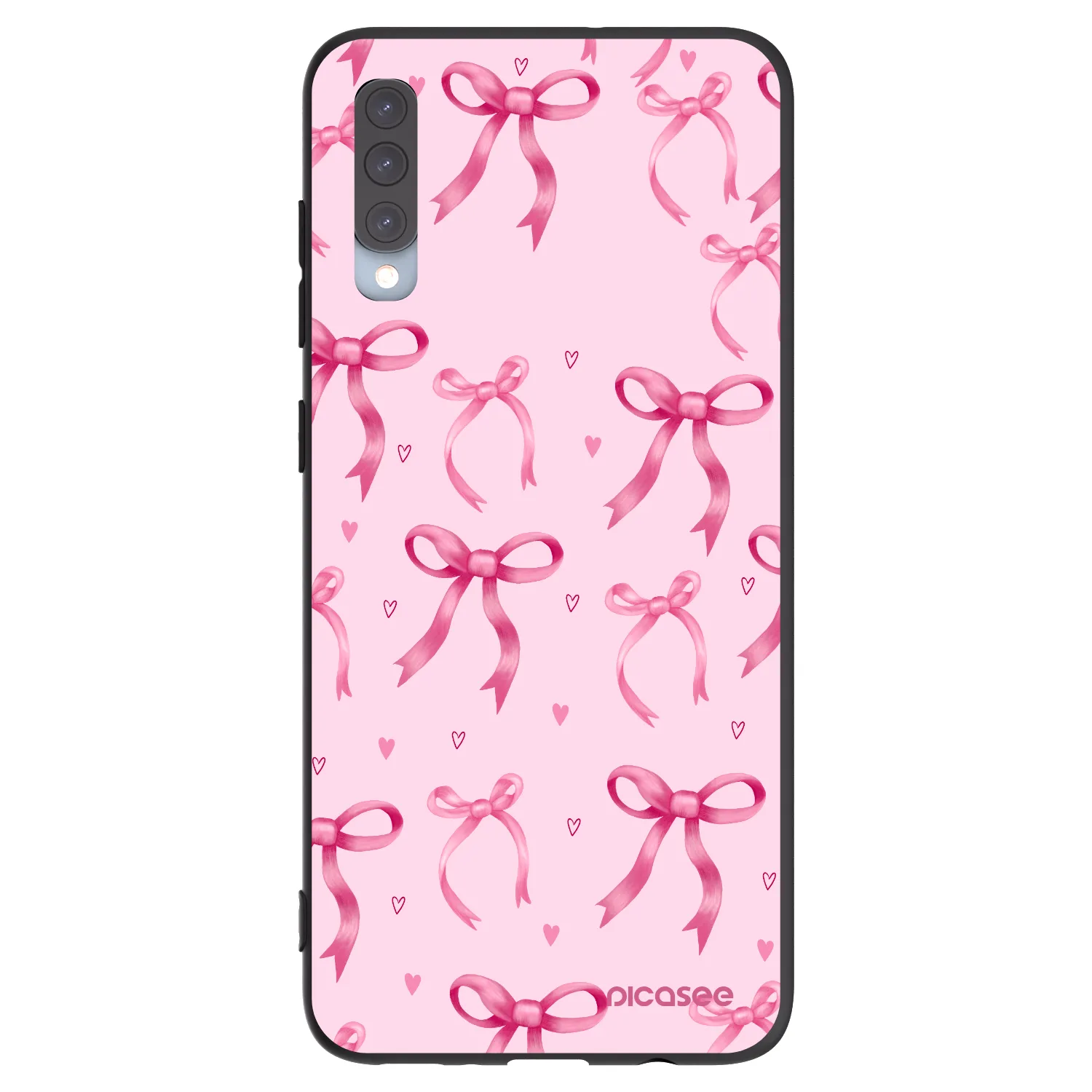 Picasee husă neagră din silicon pentru Samsung Galaxy A70 A705F - Bow Aesthetic