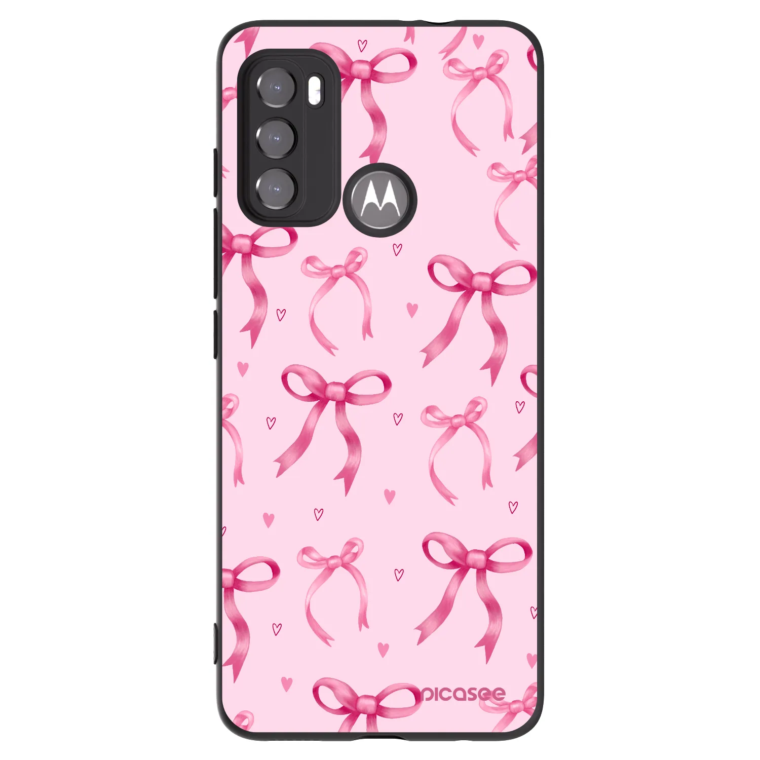 Picasee husă neagră din silicon pentru Motorola Edge 60 5G - Bow Aesthetic
