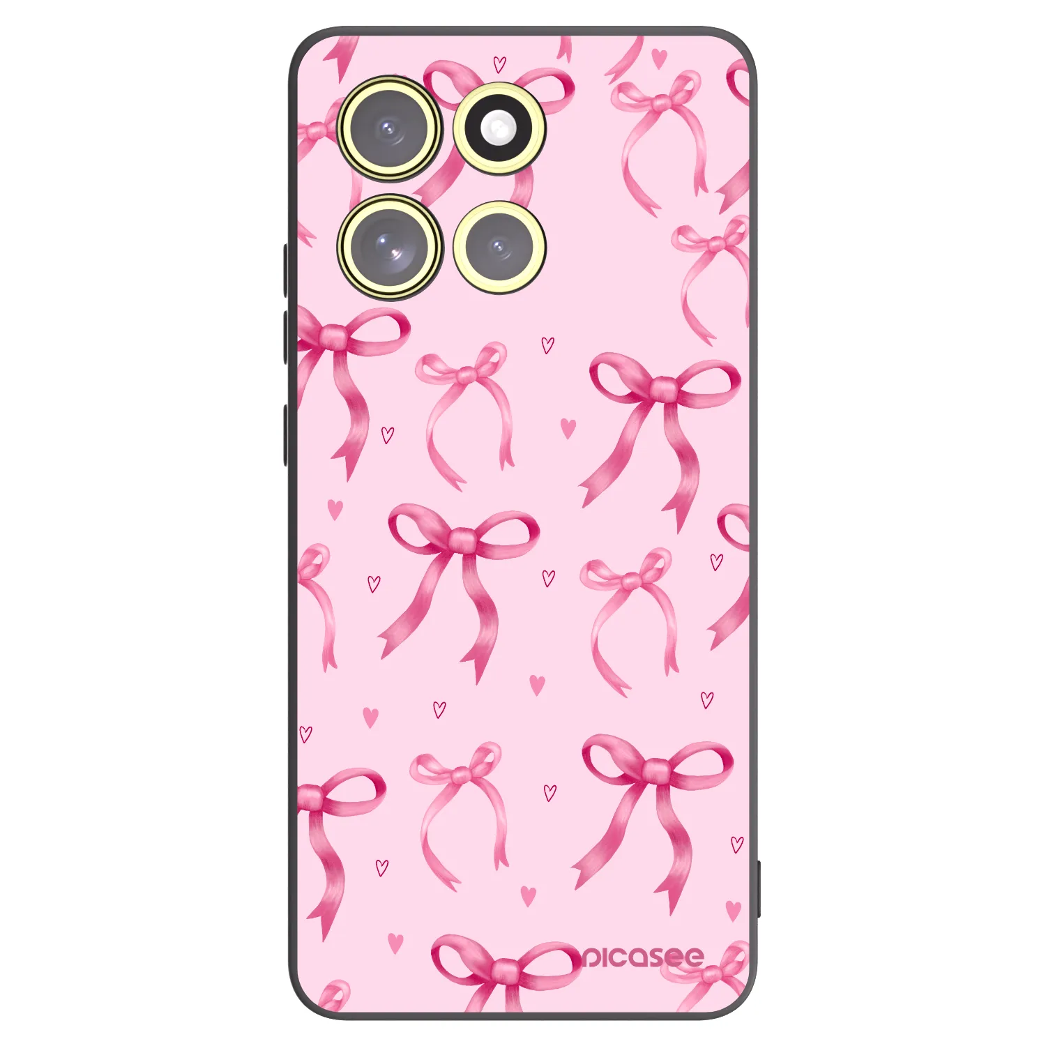 Picasee husă neagră din silicon pentru Motorola Moto G86 5G - Bow Aesthetic