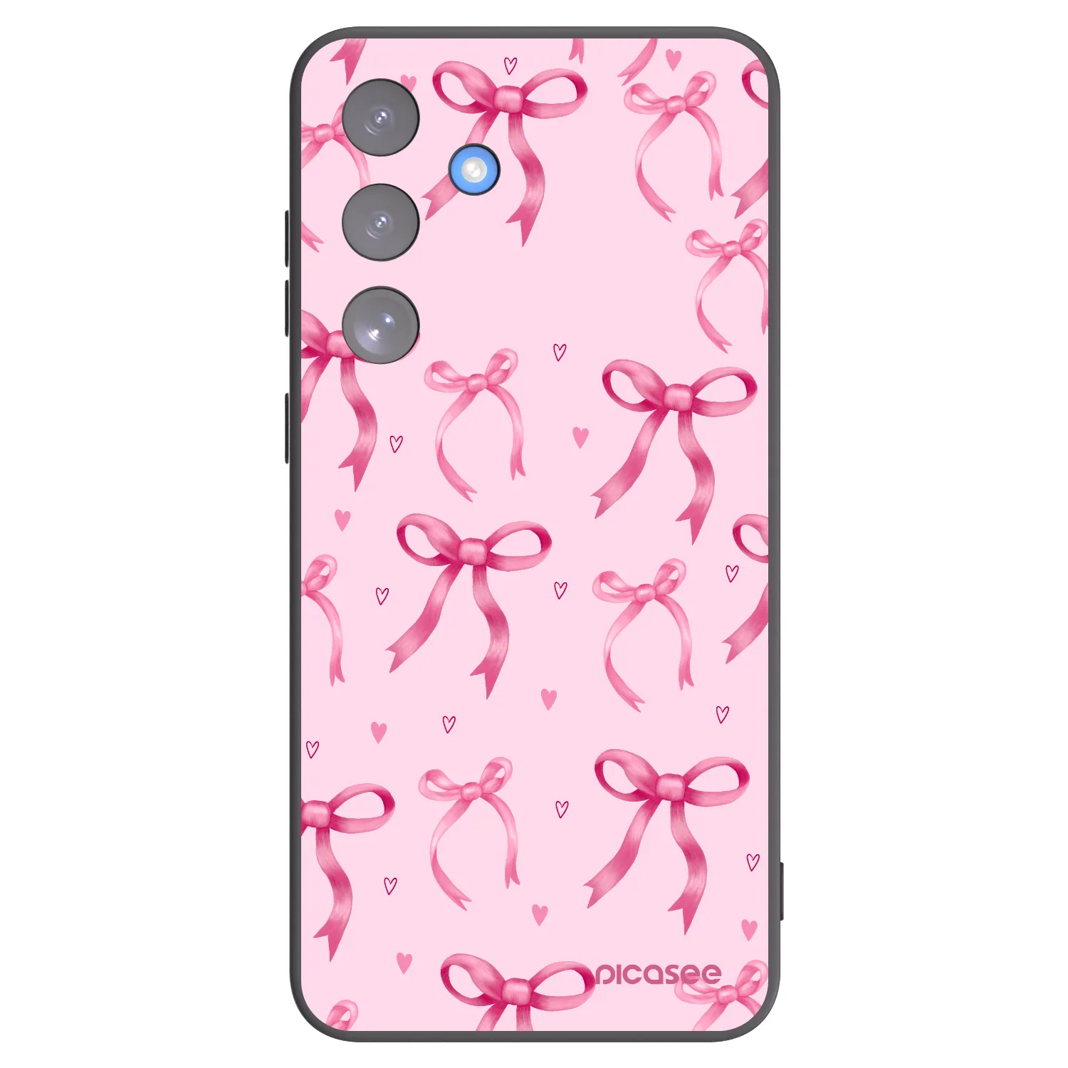 Picasee husă neagră din silicon pentru Samsung Galaxy S25 FE 5G - Bow Aesthetic