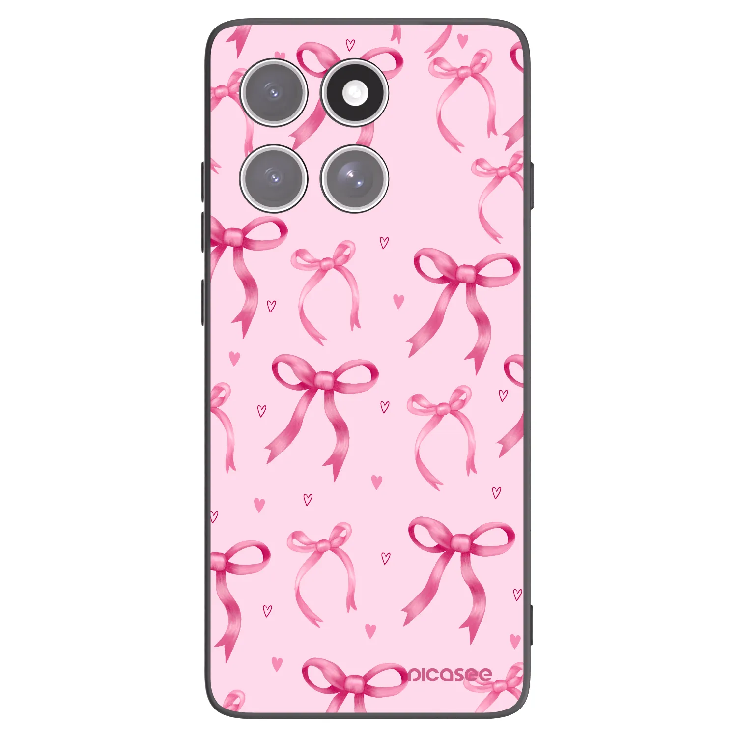 Picasee husă neagră din silicon pentru Motorola Edge 60 Fusion - Bow Aesthetic