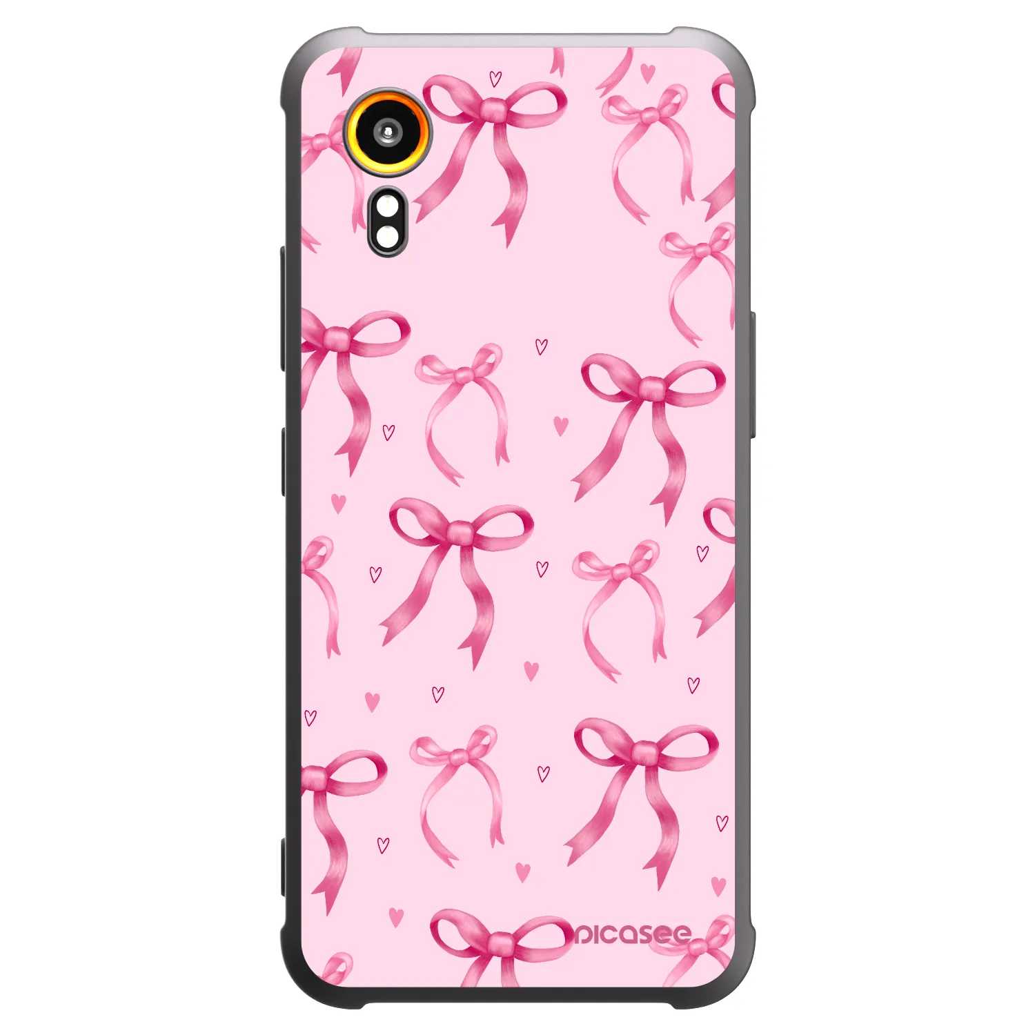 Picasee husă neagră din silicon pentru Samsung Galaxy Xcover 7 - Bow Aesthetic