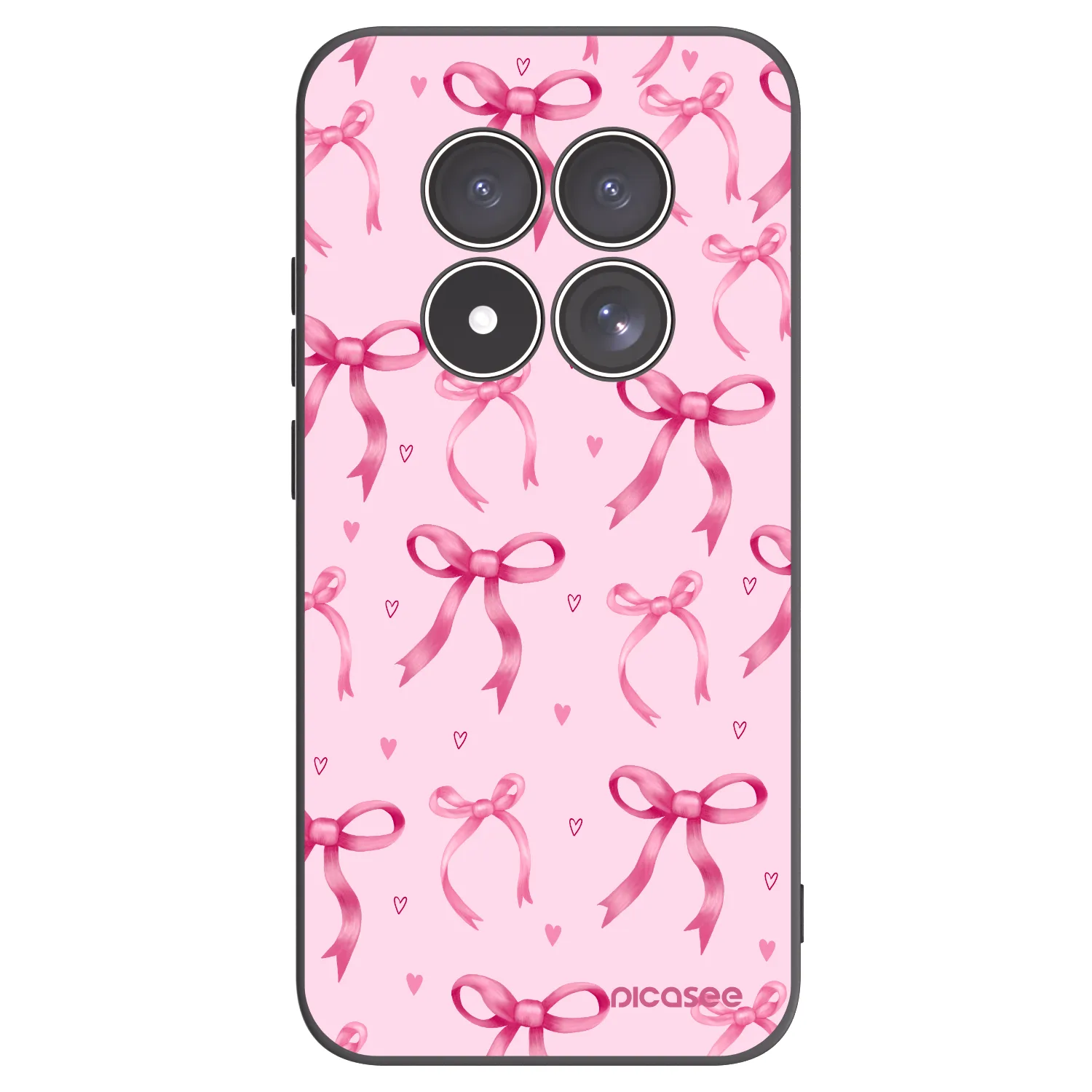 Picasee husă neagră din silicon pentru Xiaomi Redmi Note 15 Pro 5G - Bow Aesthetic