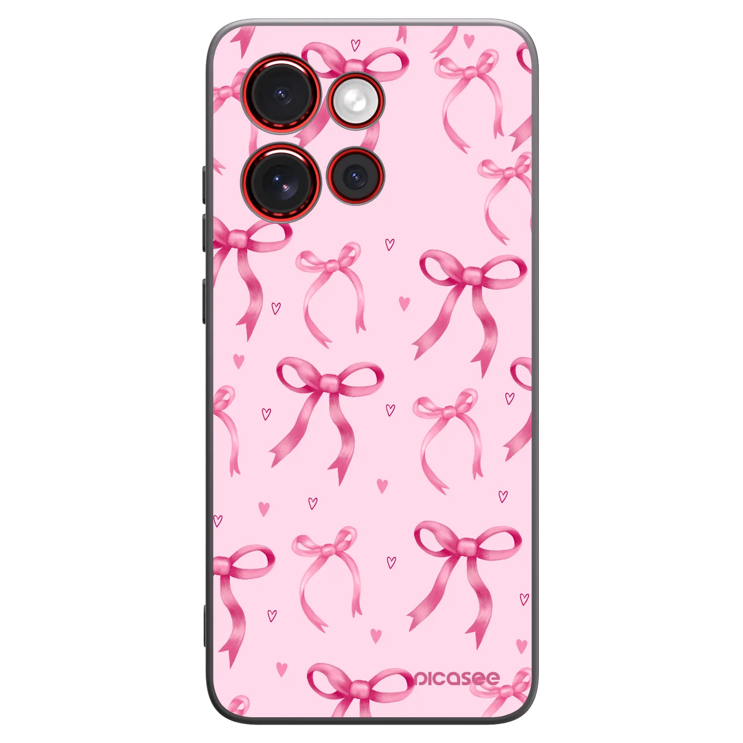 Picasee husă neagră din silicon pentru Motorola Edge 60 Neo 5G - Bow Aesthetic
