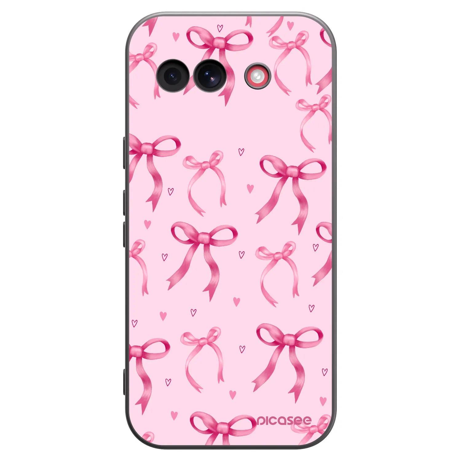 Picasee husă neagră din silicon pentru Google Pixel 10a - Bow Aesthetic