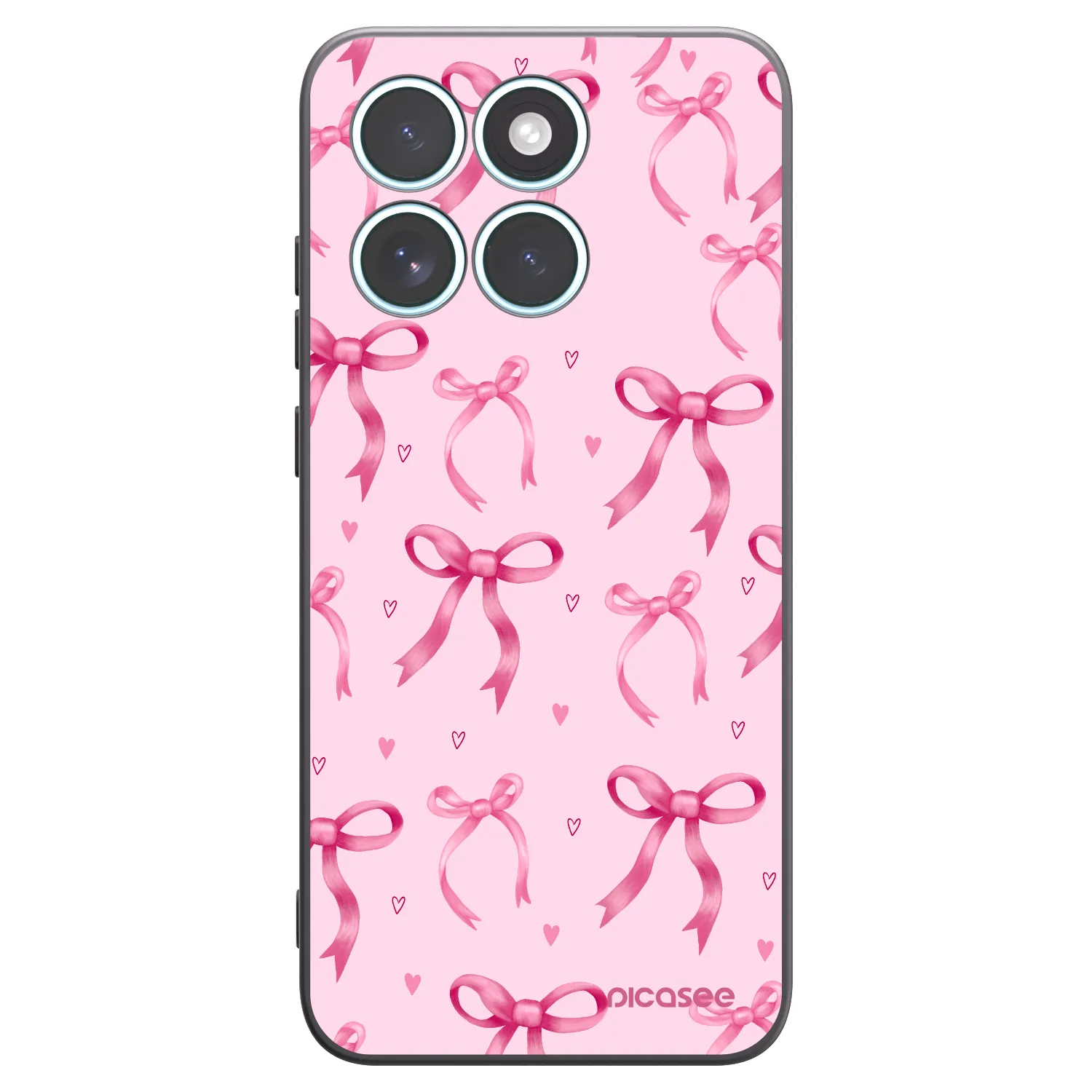 Picasee husă neagră din silicon pentru Motorola Edge 70 Fusion - Bow Aesthetic