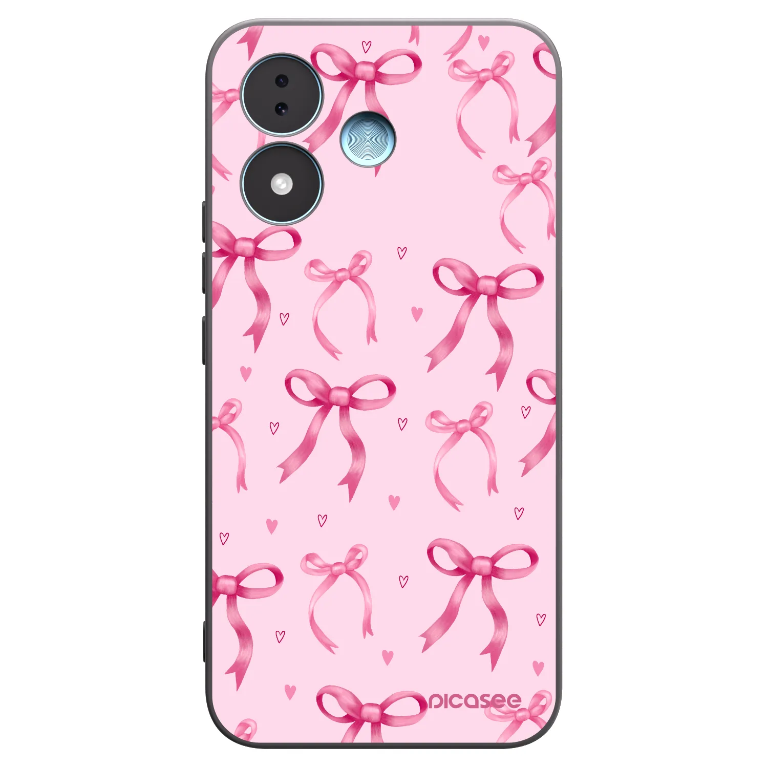 Picasee husă neagră din silicon pentru Xiaomi Redmi Note 17 5G - Bow Aesthetic