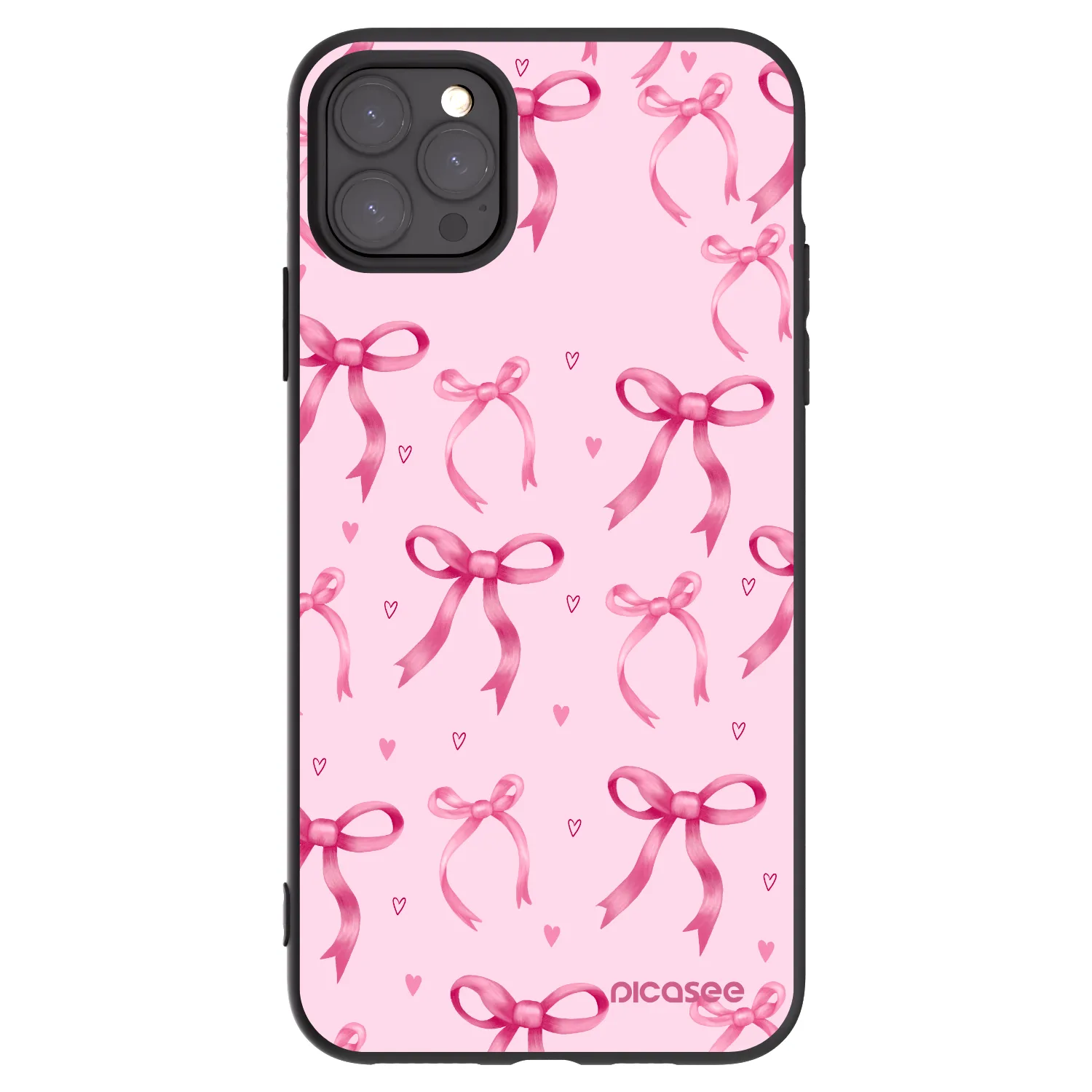 Picasee husă neagră din silicon pentru Apple iPhone 11 Pro Max - Bow Aesthetic