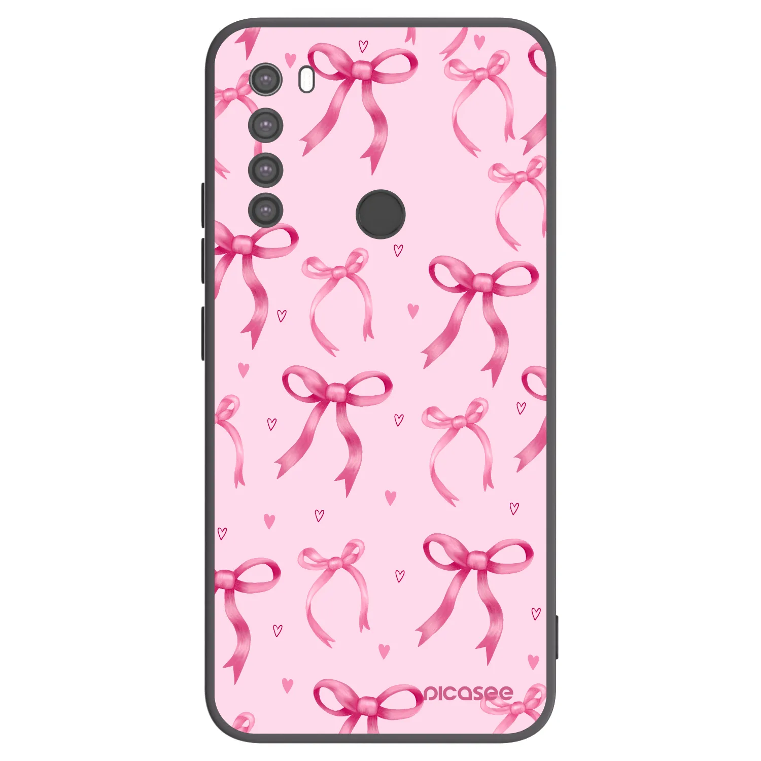 Picasee husă neagră din silicon pentru Xiaomi Redmi Note 8 - Bow Aesthetic