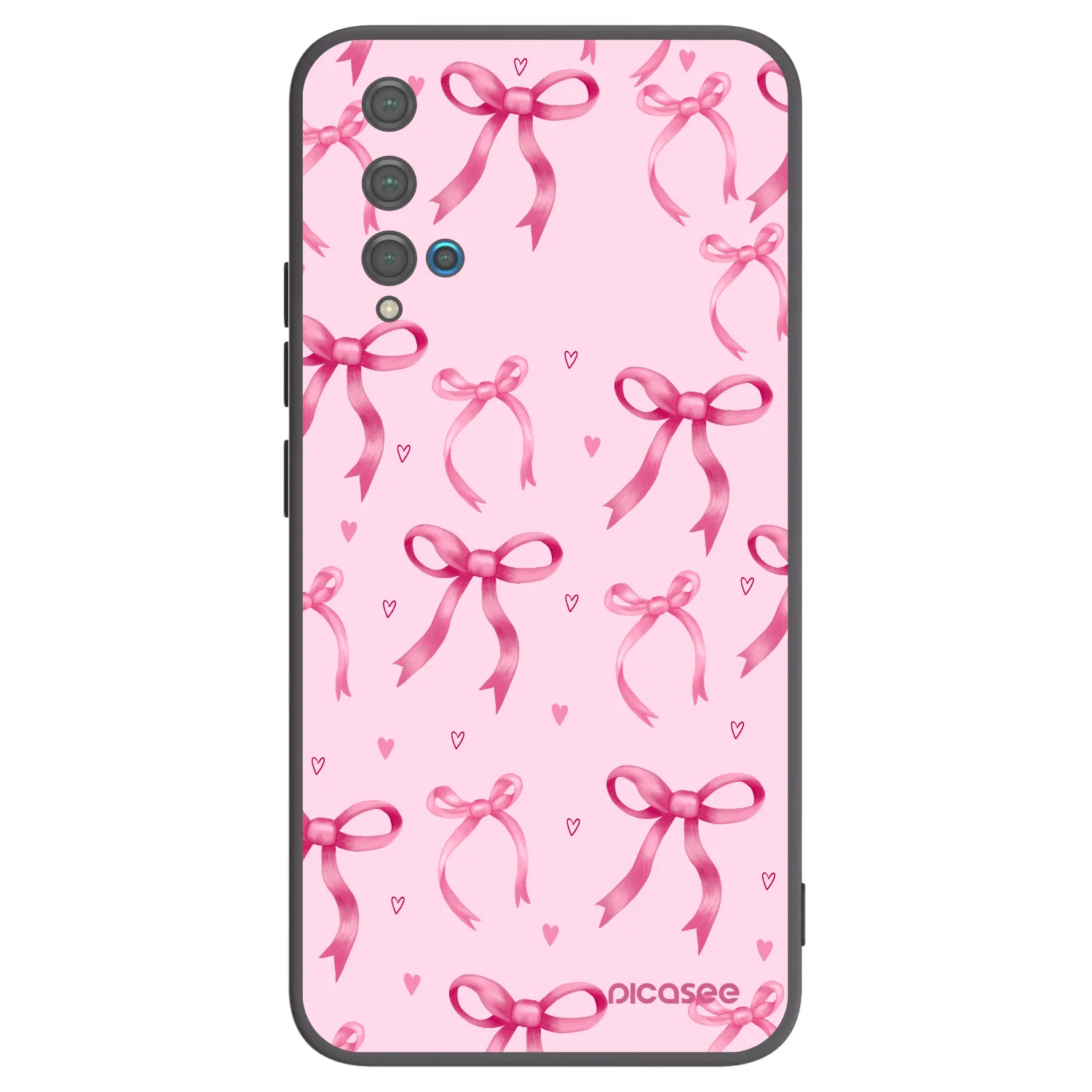 Picasee husă neagră din silicon pentru Huawei Nova 5T - Bow Aesthetic