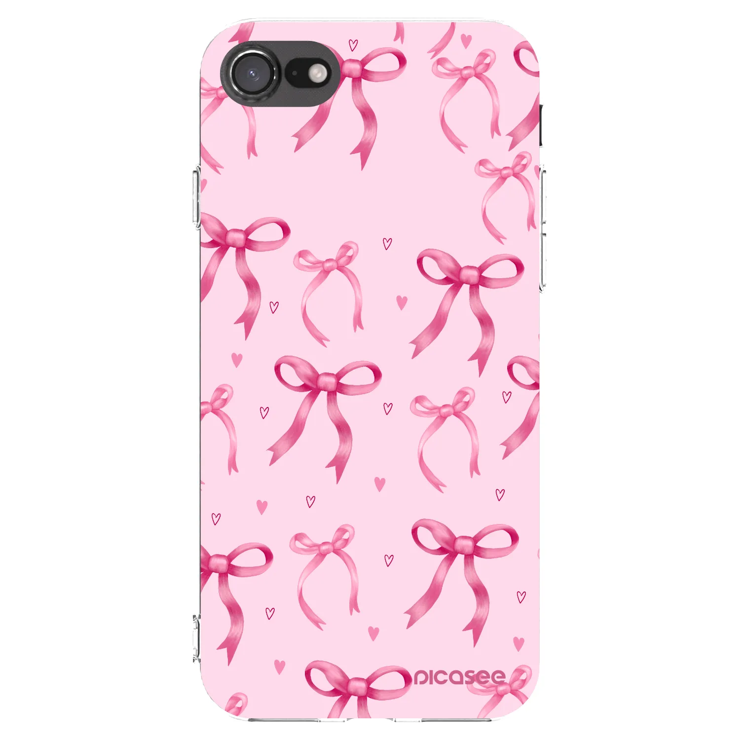 Picasee husă transparentă din silicon pentru Apple iPhone SE 2020 - Bow Aesthetic