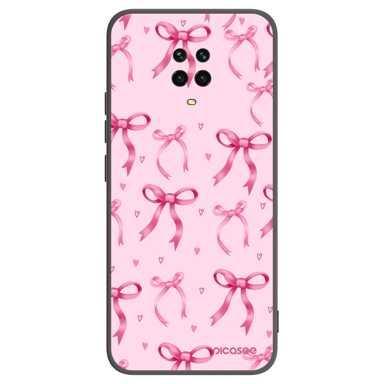 Picasee husă neagră din silicon pentru Xiaomi Redmi Note 9S - Bow Aesthetic