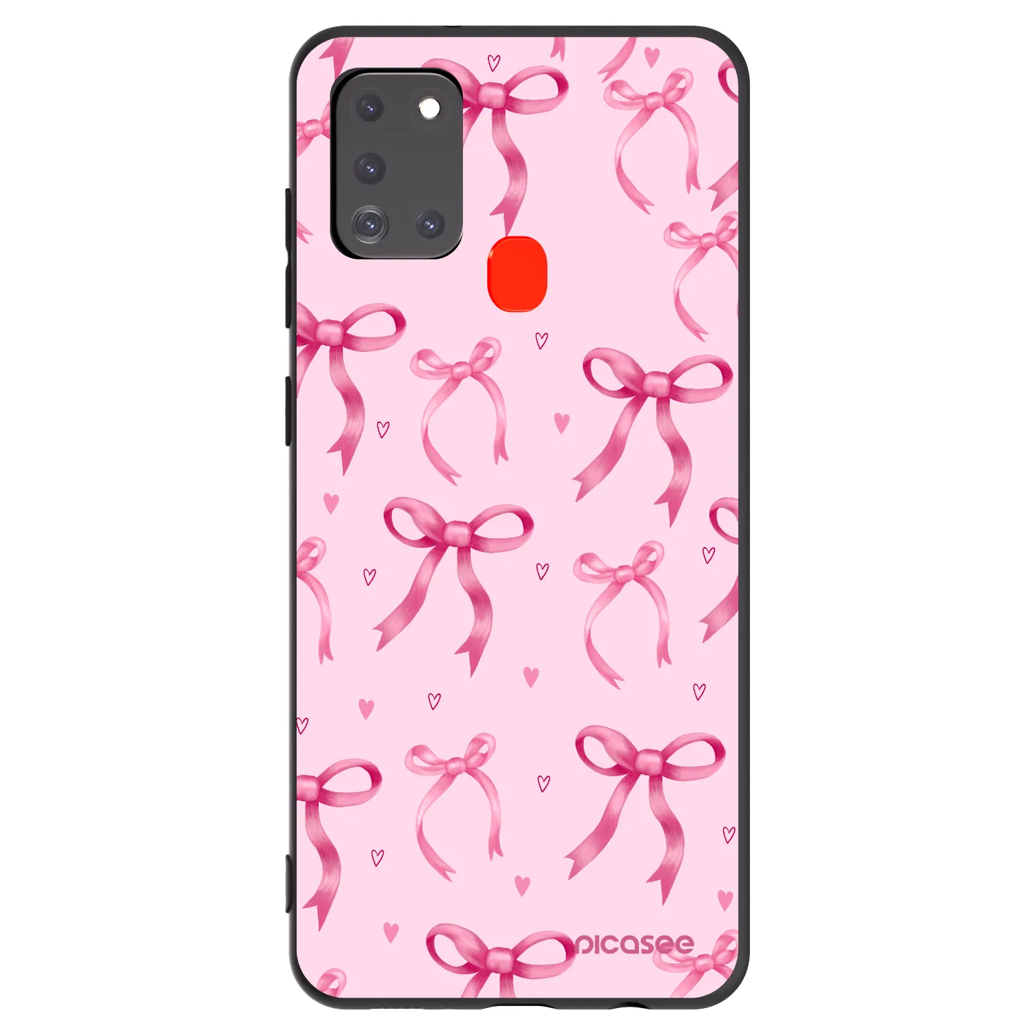 Picasee husă neagră din silicon pentru Samsung Galaxy A21s - Bow Aesthetic