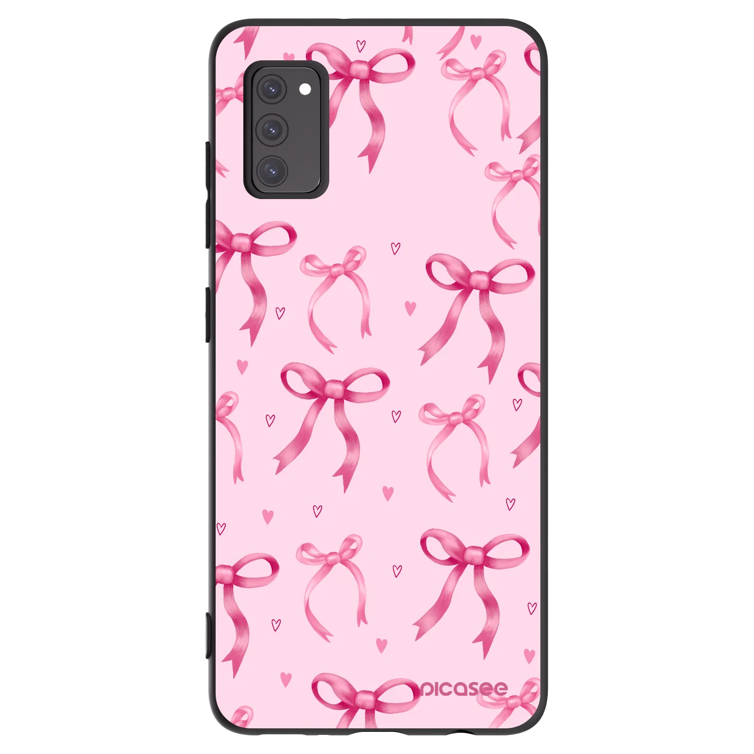Picasee husă neagră din silicon pentru Samsung Galaxy A41 A415F - Bow Aesthetic