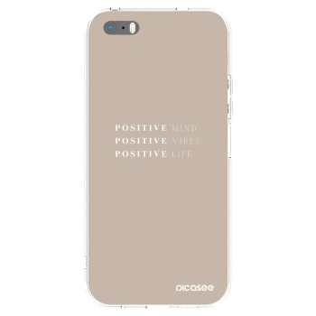 Picasee husă transparentă din silicon pentru Apple iPhone 5/5S/SE - Positive Vibes