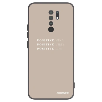 Picasee husă neagră din silicon pentru Xiaomi Redmi 9 - Positive Vibes