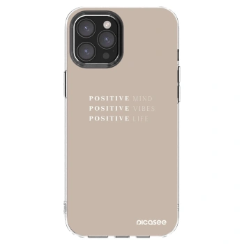 Picasee husă transparentă din silicon pentru Apple iPhone 12 Pro Max - Positive Vibes