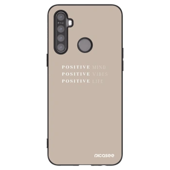 Picasee husă neagră din silicon pentru Realme 5 - Positive Vibes