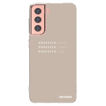 Picasee husă transparentă din silicon pentru Samsung Galaxy S21 5G G991B - Positive Vibes