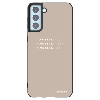 Picasee husă neagră din silicon pentru Samsung Galaxy S21+ 5G G996F - Positive Vibes
