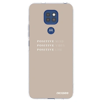 Picasee husă transparentă din silicon pentru Motorola Moto G9 Play - Positive Vibes
