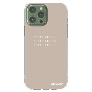 Picasee husă transparentă din silicon pentru Apple iPhone 13 Pro Max - Positive Vibes