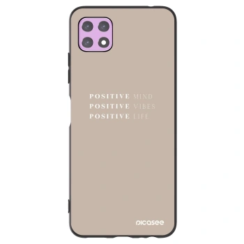 Picasee husă neagră din silicon pentru Samsung Galaxy A22 A226B 5G - Positive Vibes