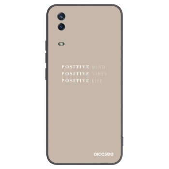 Picasee husă neagră din silicon pentru Vivo Y11s - Positive Vibes