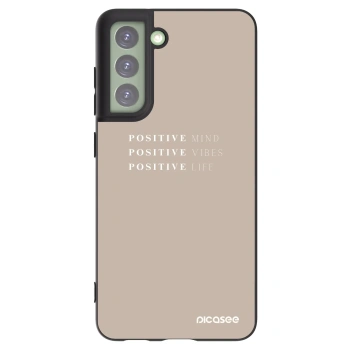Picasee husă neagră din silicon pentru Samsung Galaxy S21 FE 5G - Positive Vibes