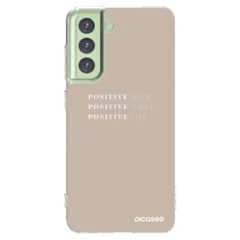 Picasee husă transparentă din silicon pentru Samsung Galaxy S21 FE 5G - Positive Vibes