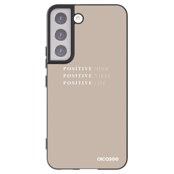 Picasee husă neagră din silicon pentru Samsung Galaxy S22 5G - Positive Vibes