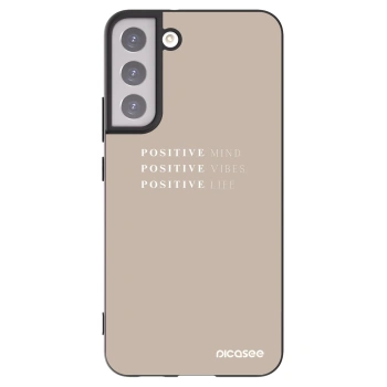 Picasee husă neagră din silicon pentru Samsung Galaxy S22+ 5G - Positive Vibes