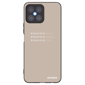 Picasee husă neagră din silicon pentru Honor X8 4G - Positive Vibes