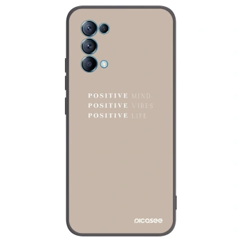 Picasee husă neagră din silicon pentru OPPO A16s - Positive Vibes