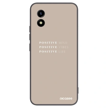 Picasee husă neagră din silicon pentru Vivo Y01 - Positive Vibes