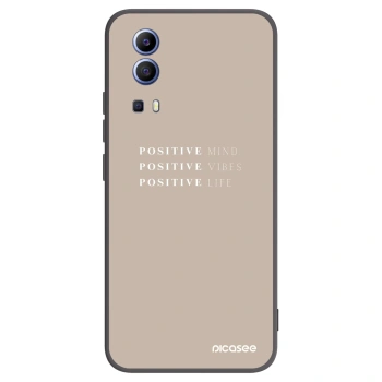 Picasee husă neagră din silicon pentru Vivo Y52 5G - Positive Vibes