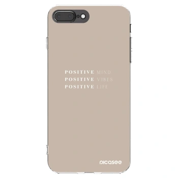 Picasee husă transparentă din silicon pentru Apple iPhone 8 Plus - Positive Vibes