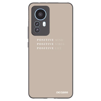 Picasee husă neagră din silicon pentru Xiaomi 12T Pro - Positive Vibes