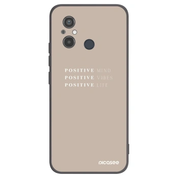 Picasee husă neagră din silicon pentru Xiaomi Redmi 12C - Positive Vibes