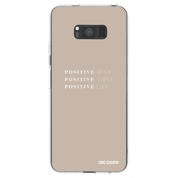 Picasee husă transparentă din silicon pentru Samsung Galaxy S8 G950F - Positive Vibes