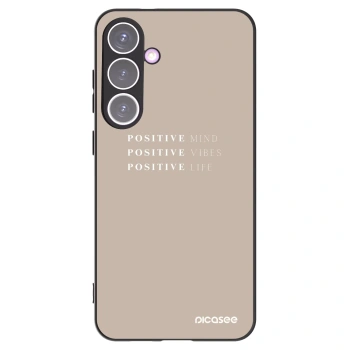 Picasee husă neagră din silicon pentru Samsung Galaxy S24+ S926B 5G - Positive Vibes
