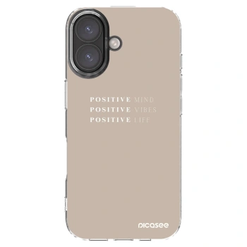 Picasee husă transparentă din silicon pentru Apple iPhone 16 - Positive Vibes